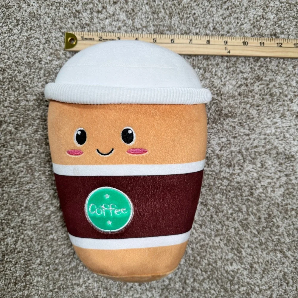 Linzy Toys Smoochy‎ Pals Coffee Cup Plush 12 Inch Squishy Latte Stuffed Animal